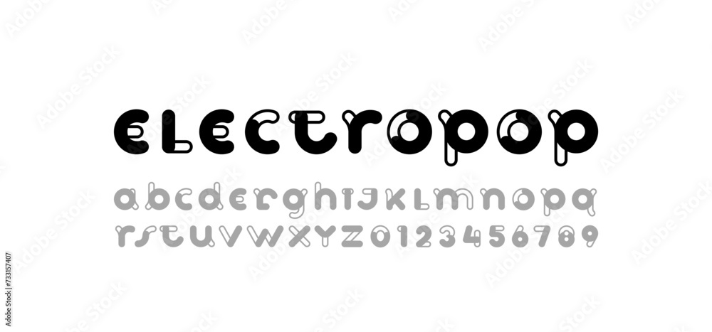 alphabet black decorative font, rounded lettering, letters A-Z and numerals 0-9, vector illustration 10EPS alphabet black decorative font, rounded lettering, letters A-Z and numerals 0-9, vector illustration 10EPS