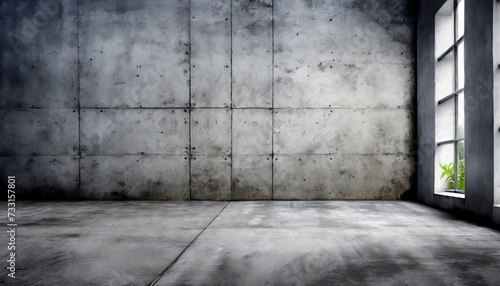 grungy concrete wall and floor as background