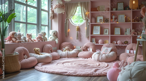 Soft Pink Elegance: Pre-school Display