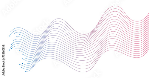 abstract wavy lines background element. Suitable for AI, tech, network, science, digital technology theme