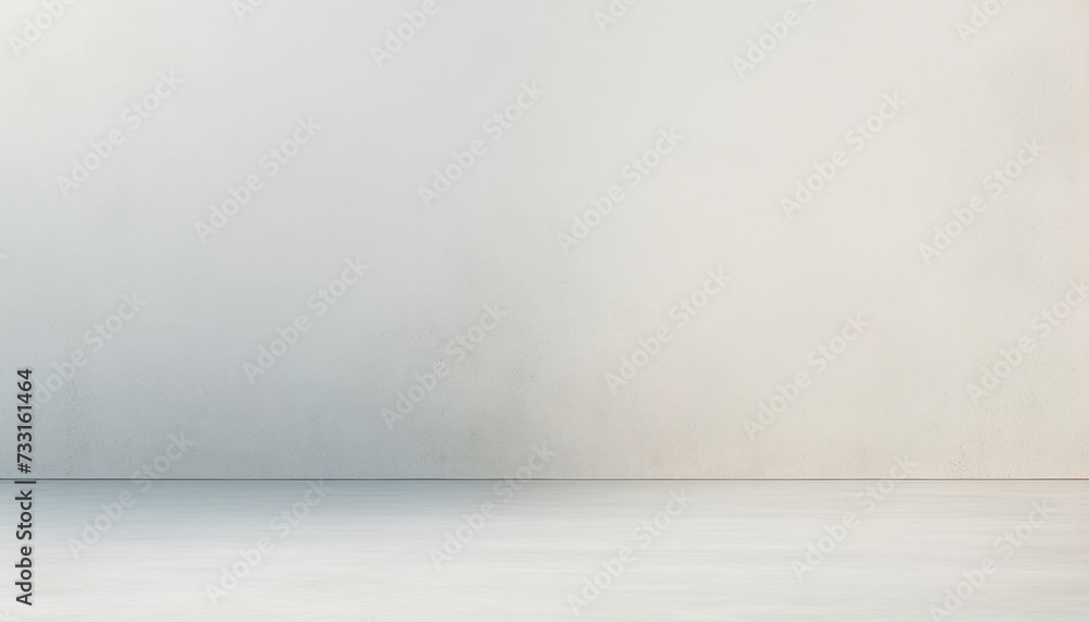 Minimalist empty white room with smooth flooring. Clean design. Generative AI