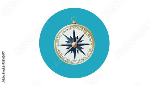 Compass Icon of nice animated for your videos easy to use with Transparent Background