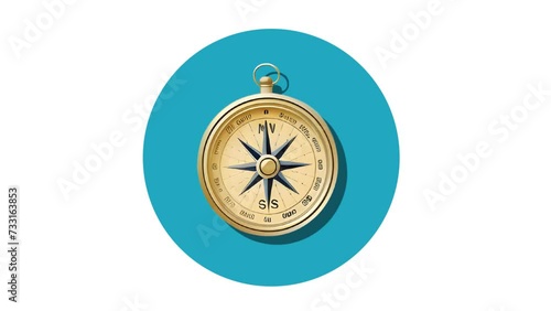 Compass Icon of nice animated for your videos easy to use with Transparent Background