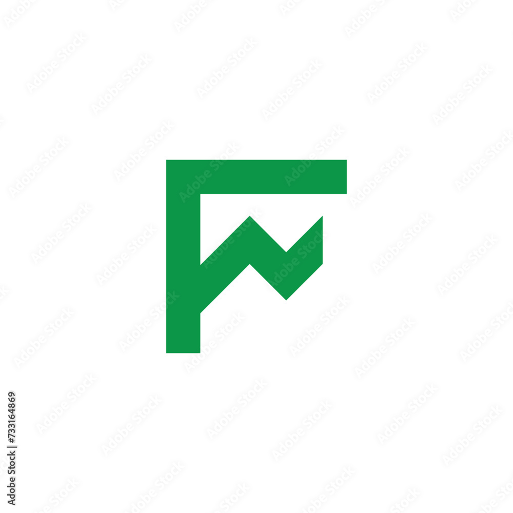letter f graphic chart finance logo vector letter f graphic chart finance logo vector