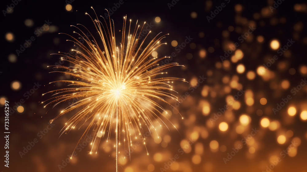 Fototapeta premium Fireworks festive holidays celebration concept.