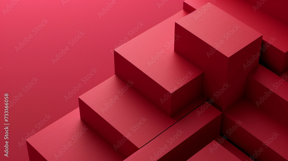 Crimson color box rectangle background presentation design. PowerPoint and Business background.