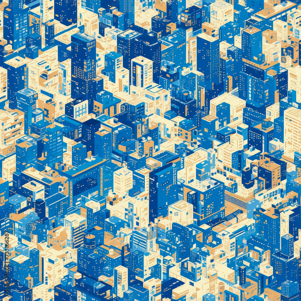 Fototapeta premium futuristic digital platinum pattern as background on a seamless tile, ai generated