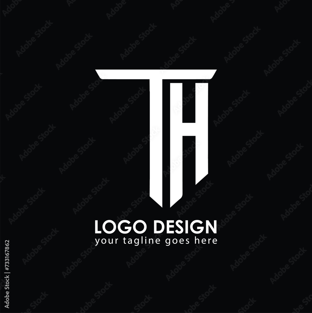 TH TH Logo Design, Creative Minimal Letter TH TH Monogram TH TH Logo Design, Creative Minimal Letter TH TH Monogram
