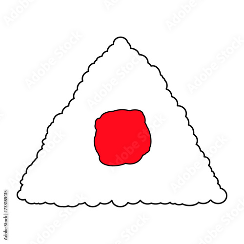 不格好な梅干し入りおにぎり