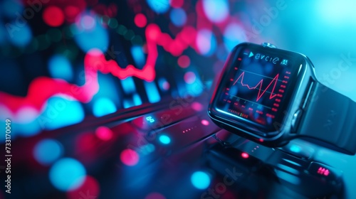 Innovative wearable technology tracking health metrics, activity levels