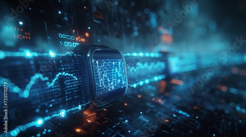 Innovative wearable technology tracking health metrics, activity levels