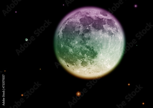 Obraz na płótnie The moon in the night sky w salonie