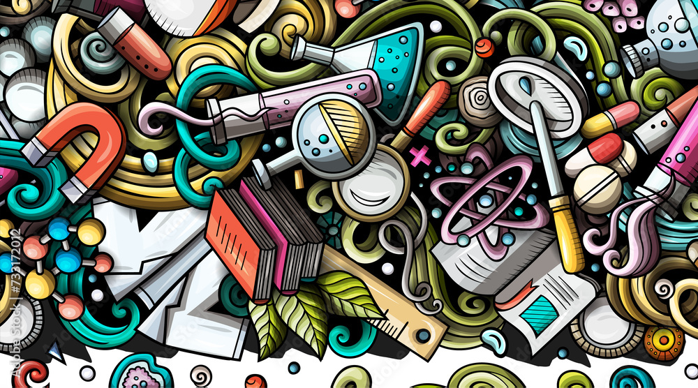 Science cartoon banner design Science cartoon banner design