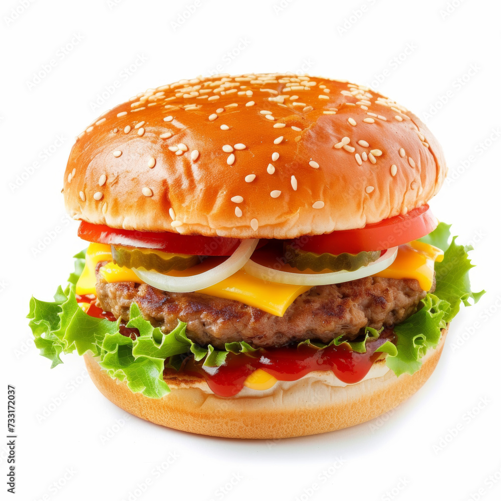 burger on white background, isolated burger on white background, isolated
