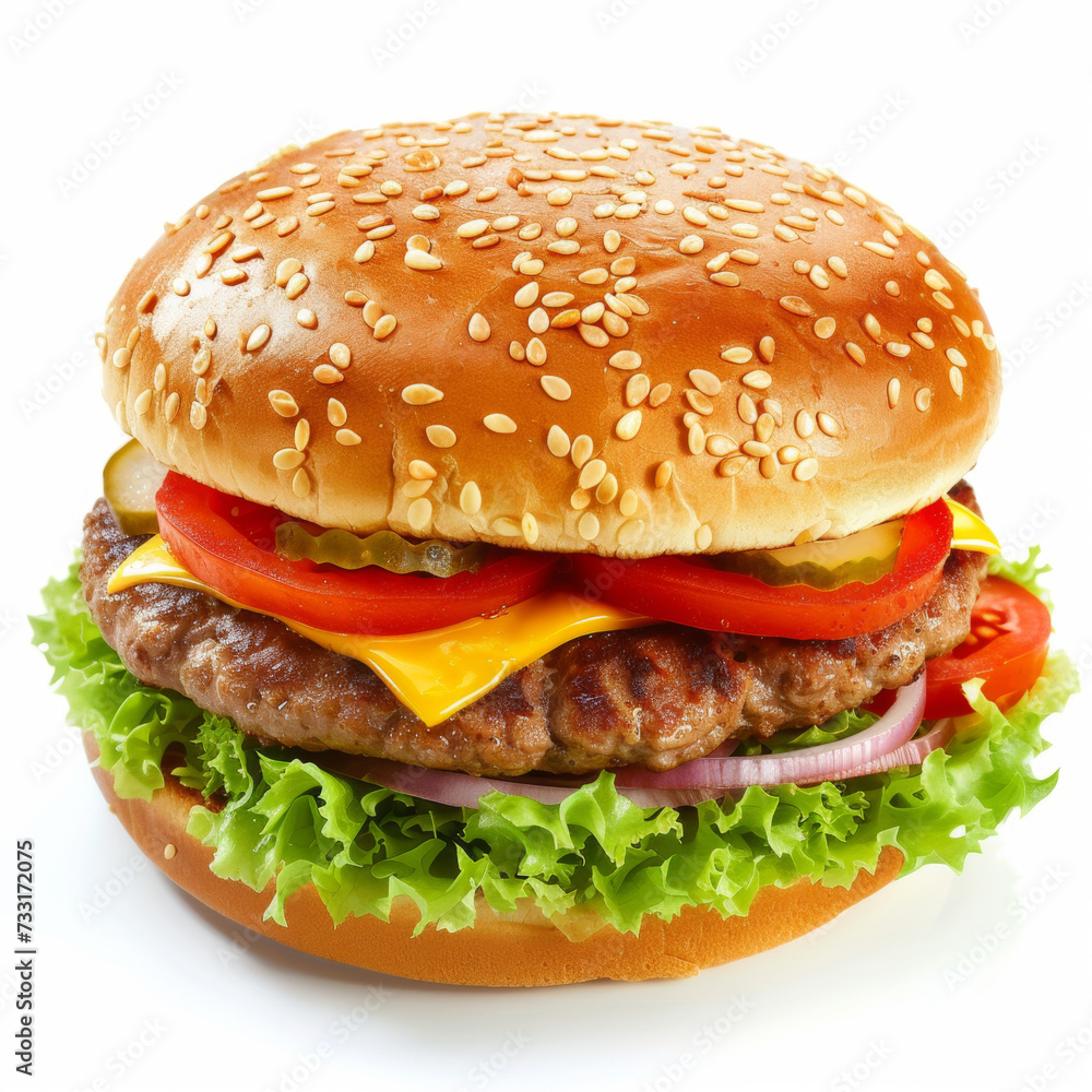 burger on white background, isolated burger on white background, isolated