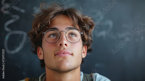 With an optimistic gaze, the student reflects hope and determination for the ...