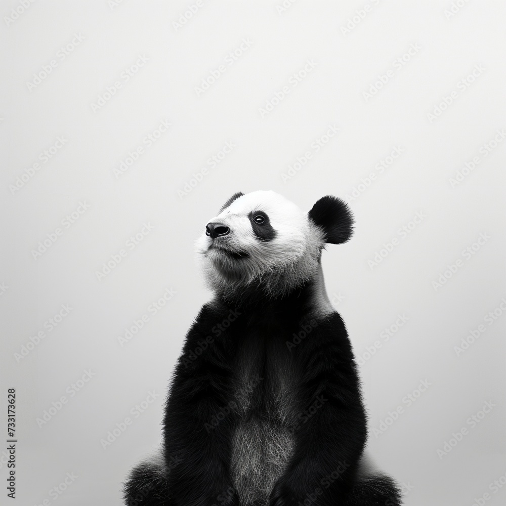 Obraz premium panda bear, empty space