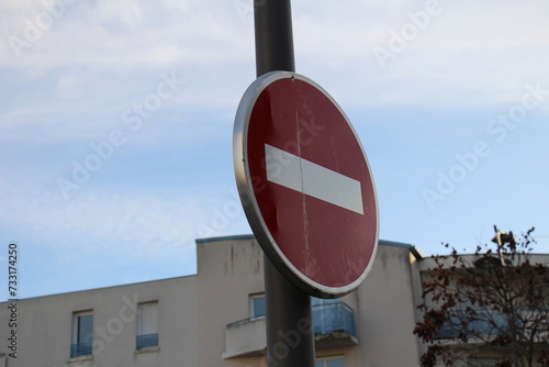 Panneau de signalisation photo