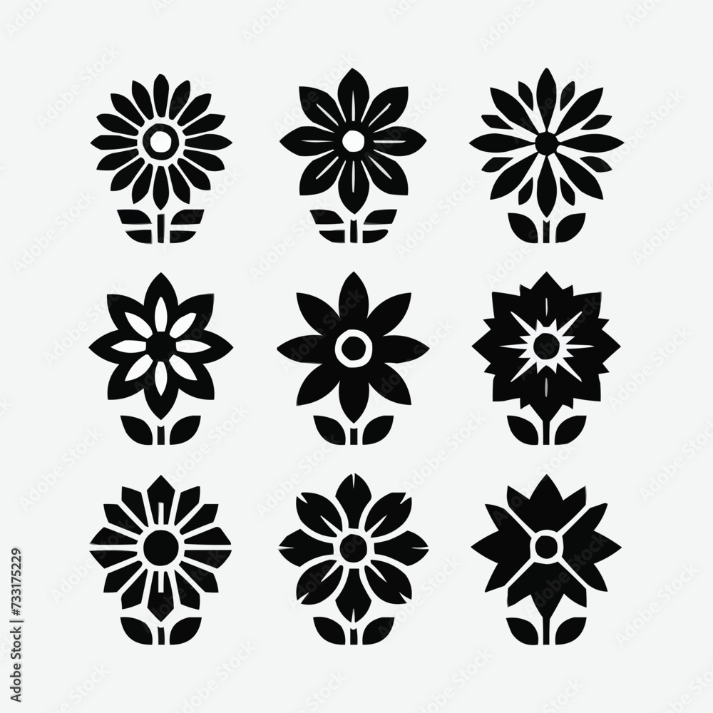silhouettes Vector collection white background silhouettes Vector collection white background