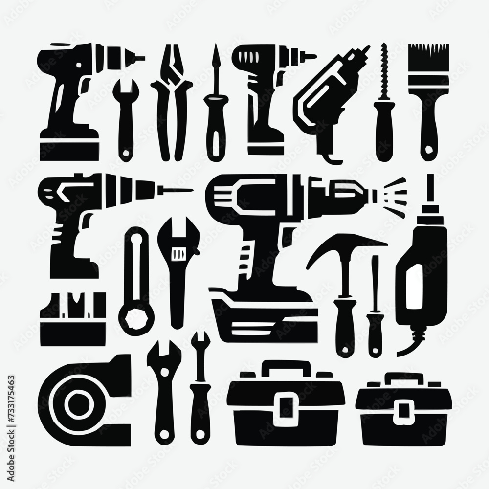 silhouettes Vector collection white background silhouettes Vector collection white background