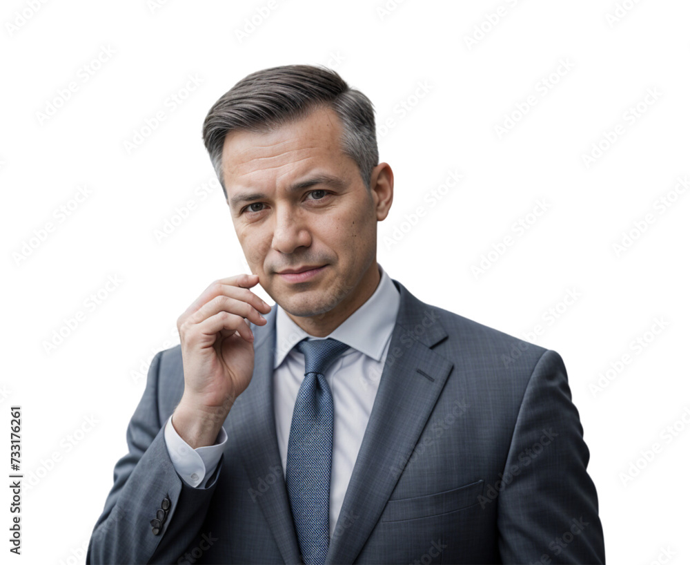 Happy and Cool Businessman Isolated on Transparent Background Happy and Cool Businessman Isolated on Transparent Background