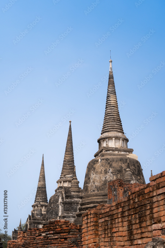 Naklejka premium Phra si sanphet pagodas