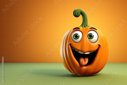 Cute Cartoon Pumpkin Charac...
