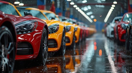 Cars are lined up to be washed © fajar