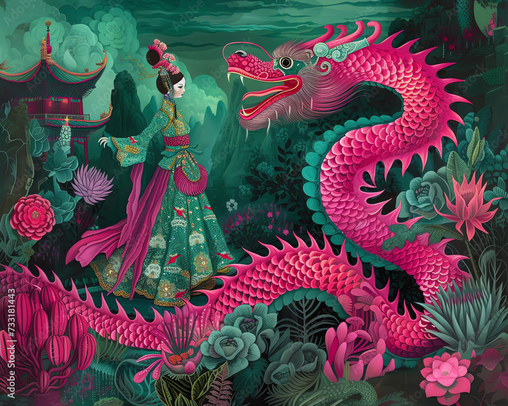 Chinesischer Loong Drache, Jahr des Drachen Chinesischer Loong Drache, Jahr des Drachen