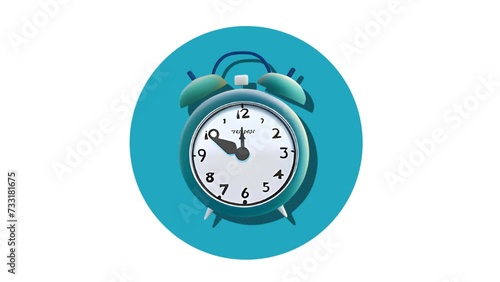 Alarm Clock Icon of nice animated for your videos easy to use with Transparent Background