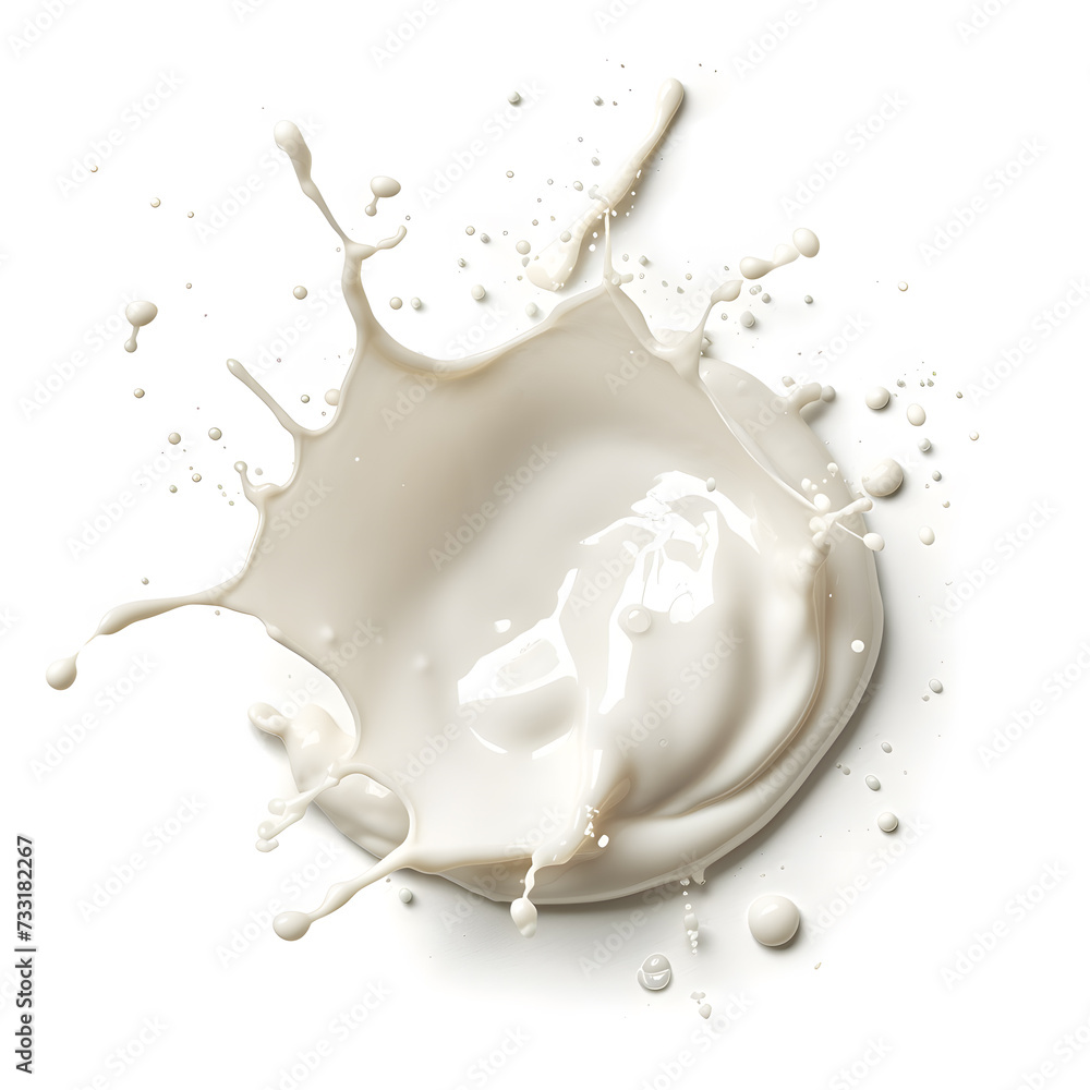 Milk or white liquid splash isolated on white Milk or white liquid splash isolated on white