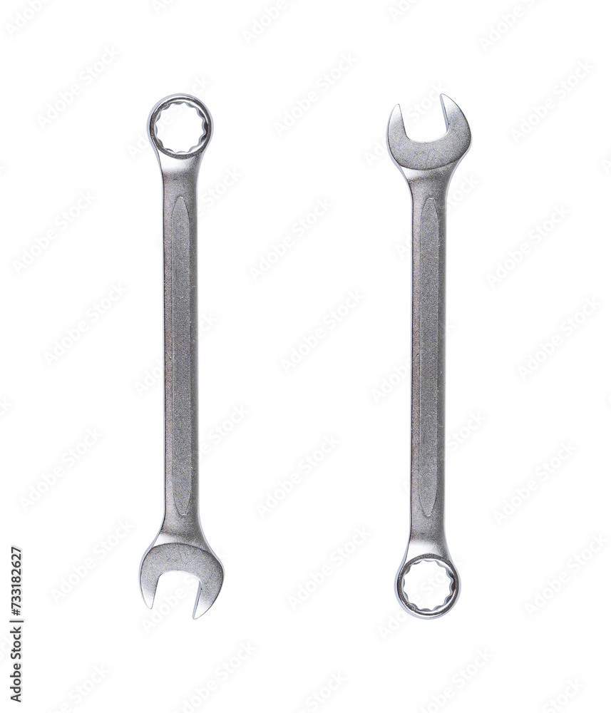 Combination spanner ring wrench isolated on a white background. Combination spanner ring wrench isolated on a white background.