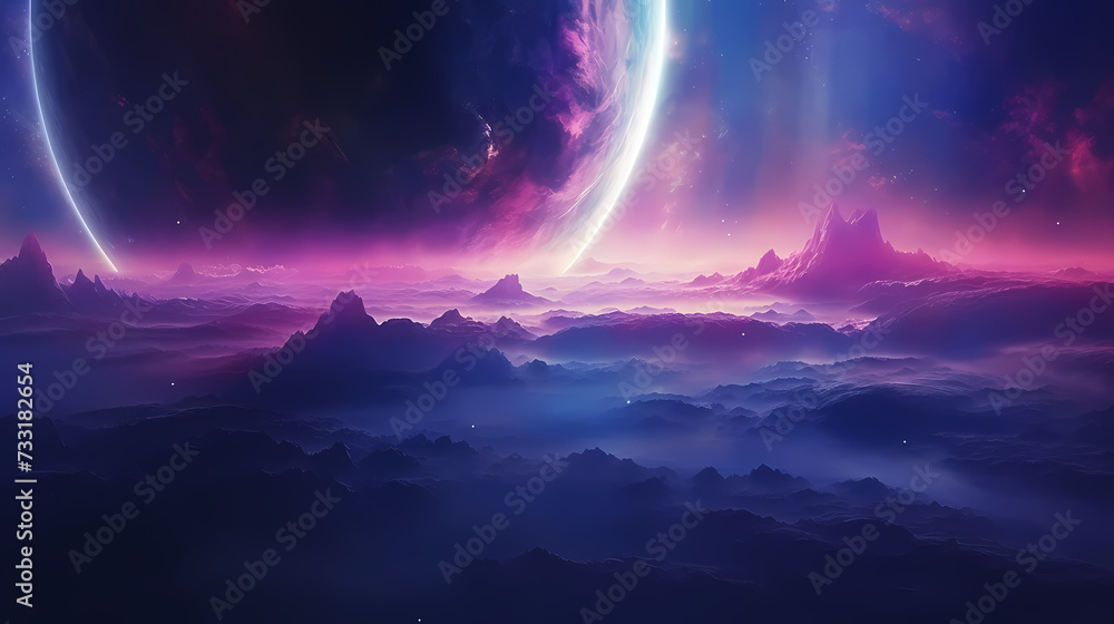 Space galaxy background, 3D illustration of nebulae in the universe Space galaxy background, 3D illustration of nebulae in the universe