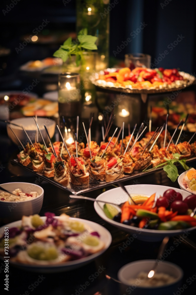 Cuisine Culinary Buffet Dinner Catering Dining Food Celebration Party, Catering food Concept. Cuisine Culinary Buffet Dinner Catering Dining Food Celebration Party, Catering food Concept.