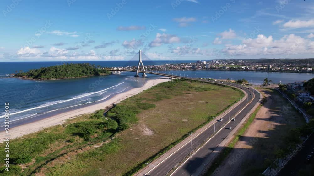 Aerial view of Ilheus, tourist town in Bahia. Historic city center with Catedral Sao Sebastiao. Aerial view of Ilheus, tourist town in Bahia. Historic city center with Catedral Sao Sebastiao.