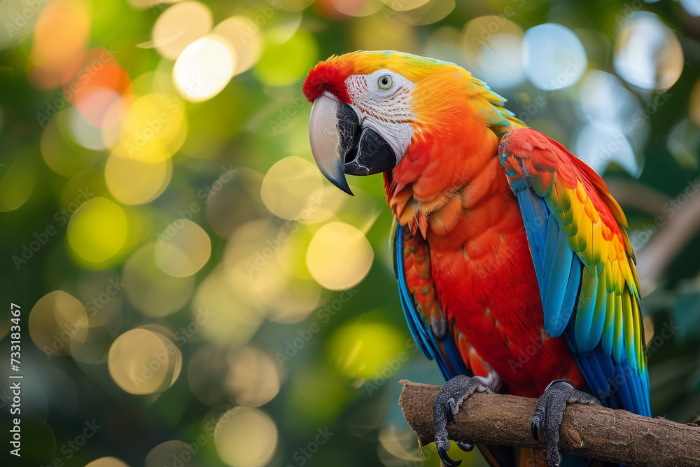 Close-Up Of A Beautiful Parrot Close-Up Of A Beautiful Parrot