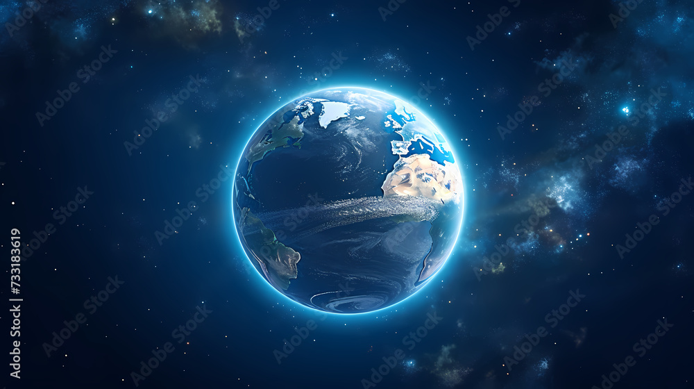 Obraz premium Space galaxy background, 3D illustration of nebulae in the universe