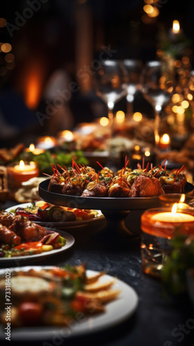 Cuisine Culinary Buffet Dinner Catering Dining Food Celebration Party  Catering food Concept.