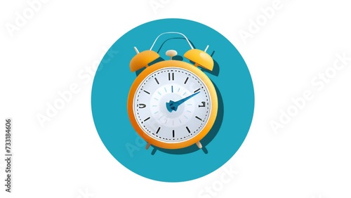 Alarm Clock Icon of nice animated for your videos easy to use with Transparent Background