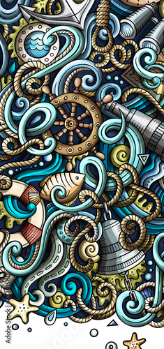 Nautical detailed cartoon illustration