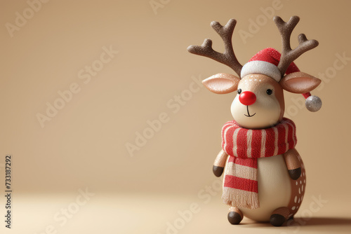 This festive season, decorate with a cute 3D reindeer figurine that embodies the spirit of Christmas and New Year's Eve.