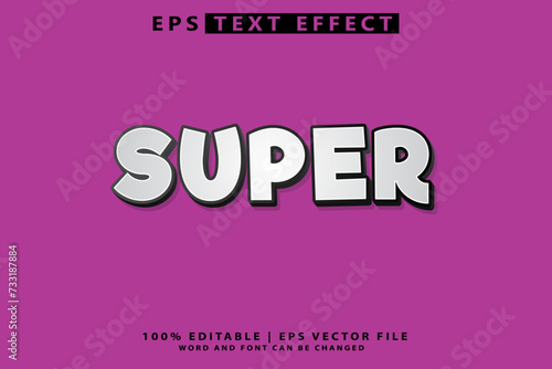 Easily editable vector super social media banner and post text effect 