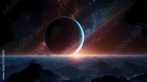 Cosmic illustration showing vibrant cosmic background