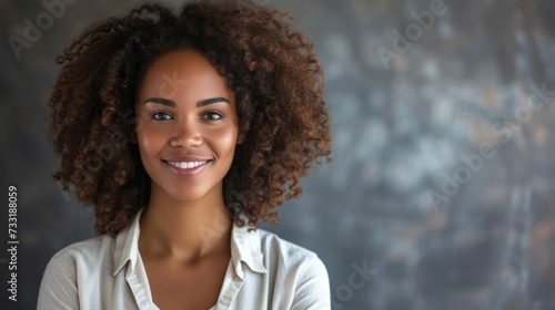 With professional grace, she exudes warmth