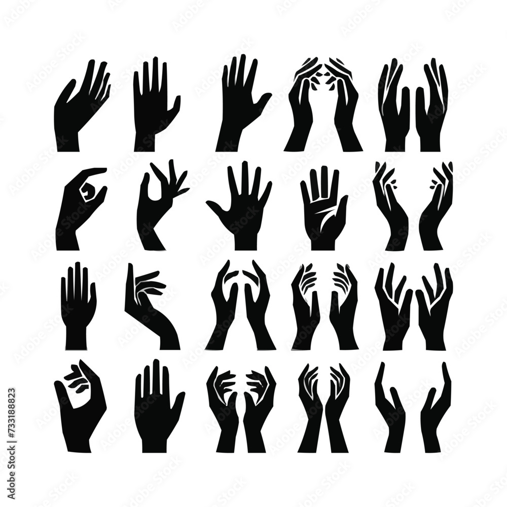 Fototapeta premium silhouettes Vector collection white background
