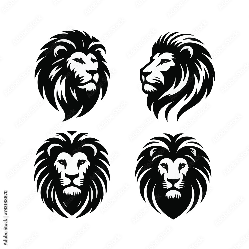 Obraz premium silhouettes Vector collection white background