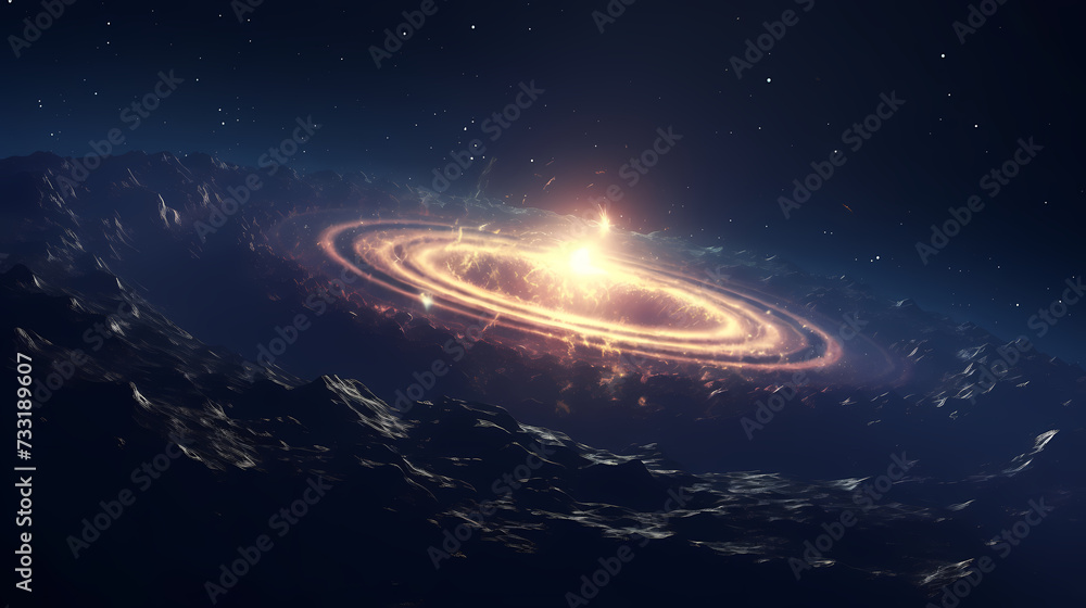 Cosmic illustration showing vibrant cosmic background Cosmic illustration showing vibrant cosmic background