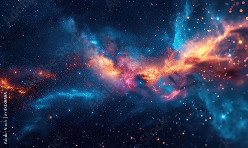 beautiful mystical universe, stars and galaxies. photorealistic image