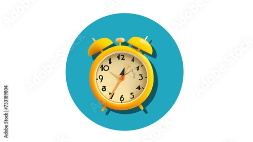 Alarm Clock Icon of nice animated for your videos easy to use with Transparent Background