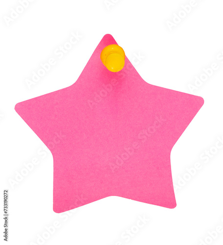 pink star isolated with pin